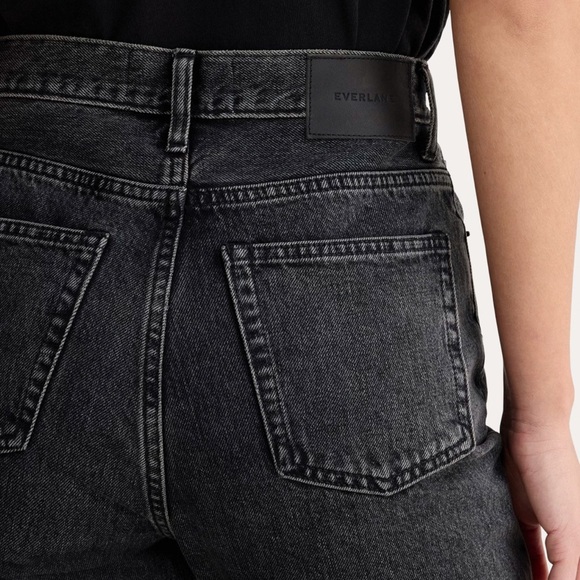 Everlane The Curvy Cheeky Women's Jeans, Washed Black , 26 Crop, High Waisted - Picture 15 of 15